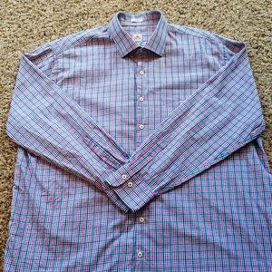 Peter Millar Long Sleeve Button Front Shirt Men's XXL